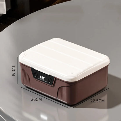 Compact Travel Lock Box Secure Storage Case