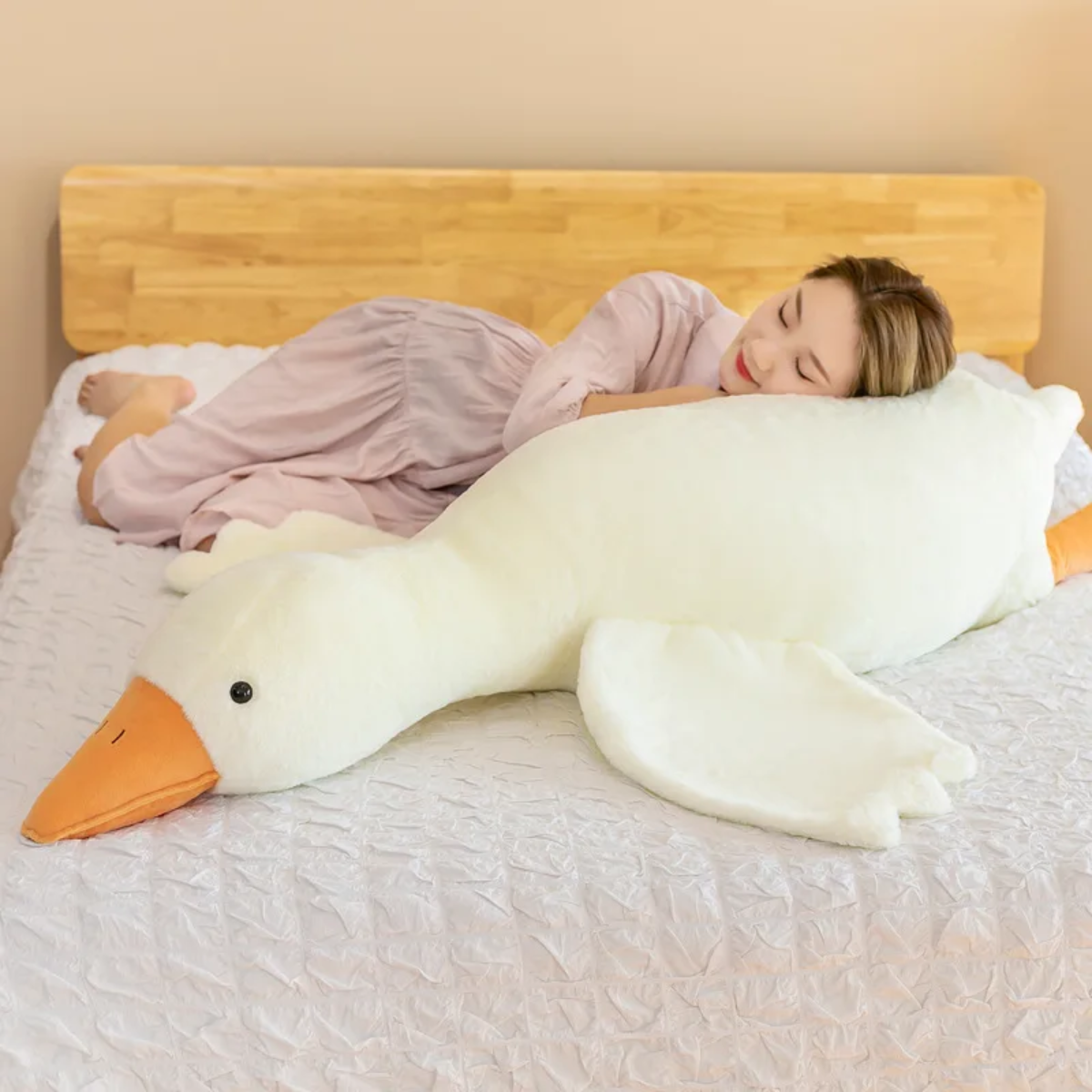Cuddly White Stuffed Animal Pillow Toy