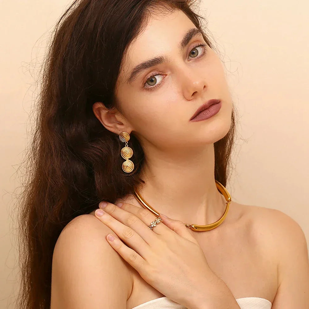 Trendy Long Feather Tassel Earrings