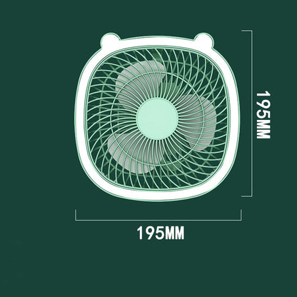 Compact Rechargeable LED Night Lamp Fan
