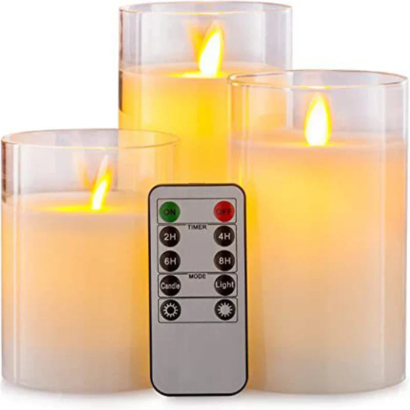 Cozy LED Flicker Candle Set with Remote Control - Luxicro