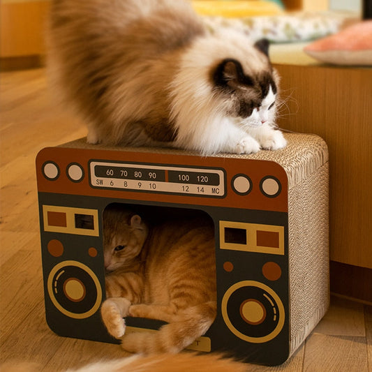 Cozy Vintage Cat Scratching Bed - Luxicro