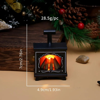 Small LED Dollhouse Fire Place Decoration