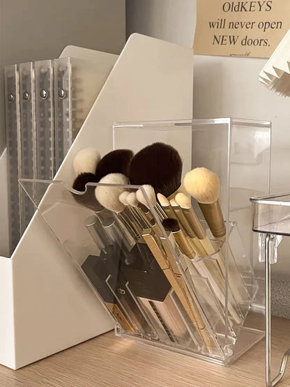 Clear Cosmetic Organizer Storage Case With Dividers - Luxicro