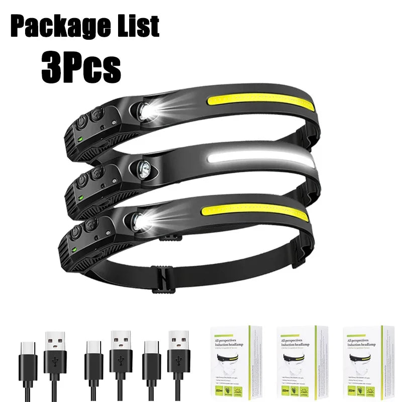 Bright Portable LED Flashlight Headlamp