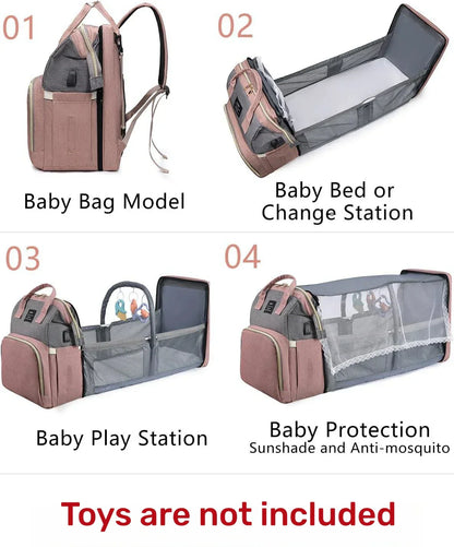 Portable Infant Backpack with Sleeping Bag