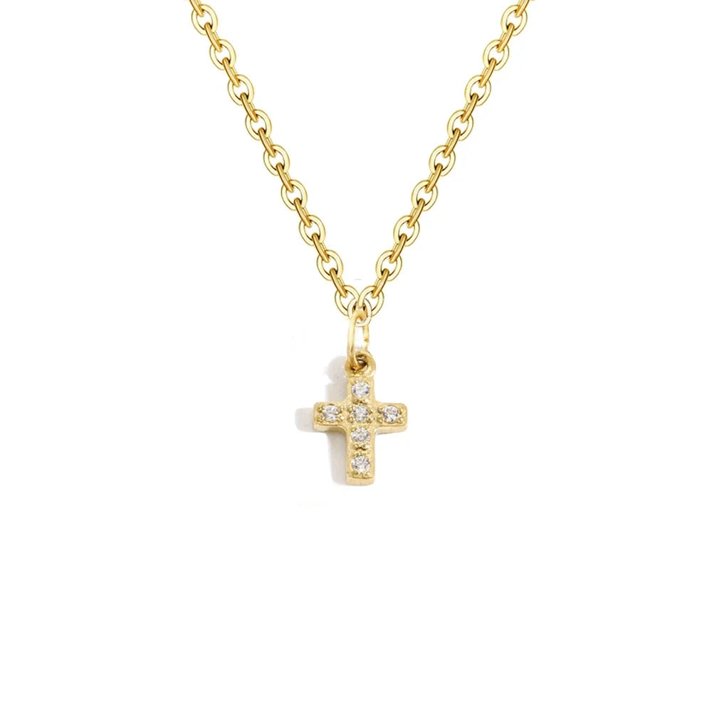 Dainty Initial Letter Pendant Necklace Chain