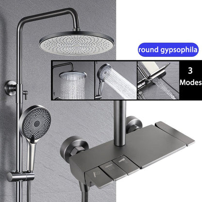 Deluxe Waterfall Shower Head Bath Kit