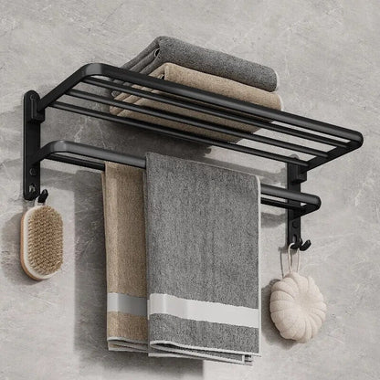 Compact Foldable Aluminum Towel Holder