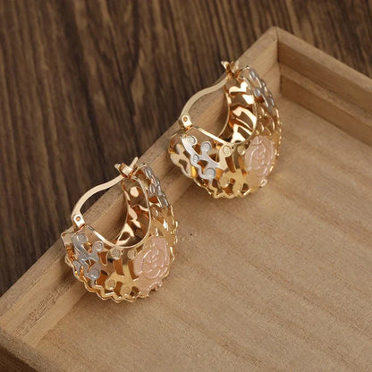 Dainty Floral Pendant Earrings