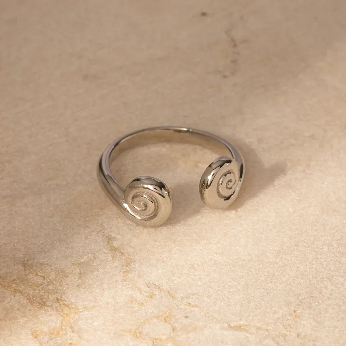 Adjustable Silver Spiral Style Ring