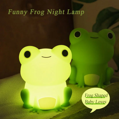 Fun Children's Frog Night Light with Timer and USB
