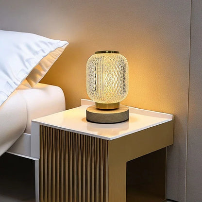 Sleek Dimmable Glass Desk Lamp
