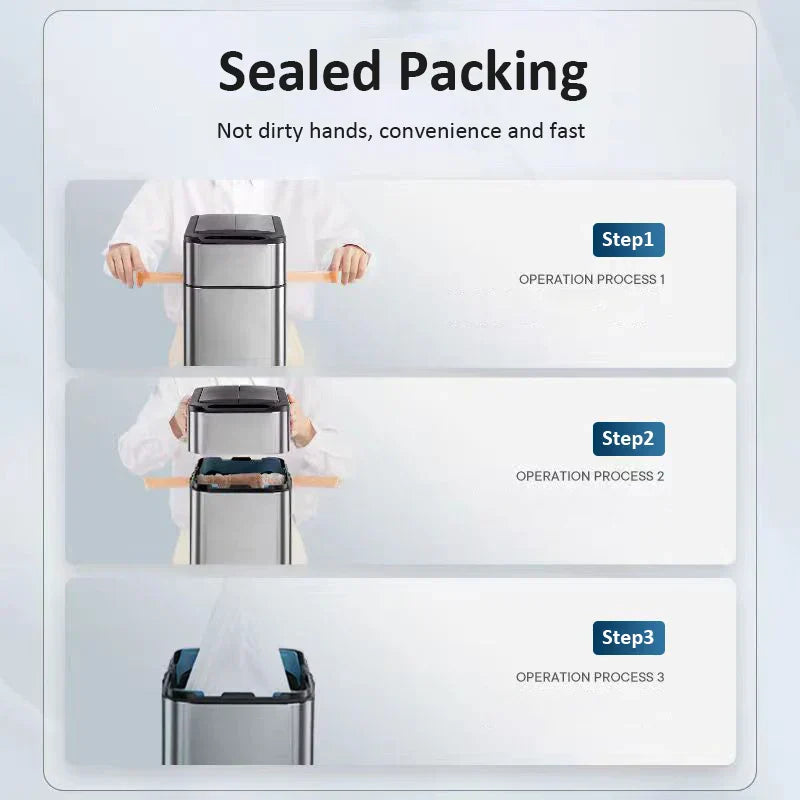 Automatic Stainless Steel Motion Sensor Bin