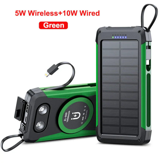 Compact Solar Charger 10000mAh Quick Power Bank - Luxicro