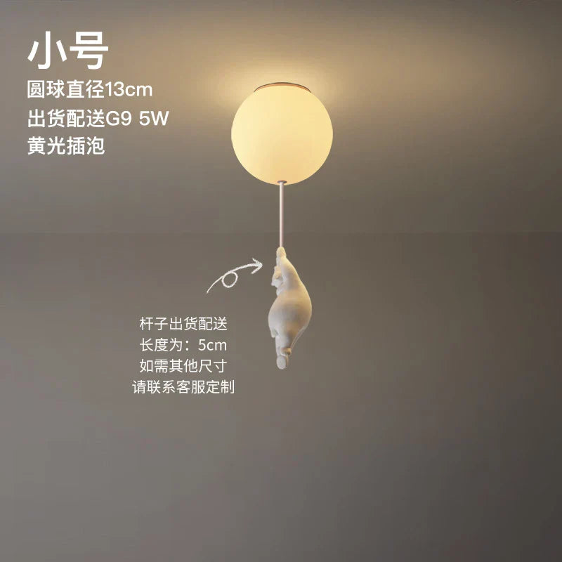 Colorful Bear LED Kids Ceiling Lamp Soft Night Light