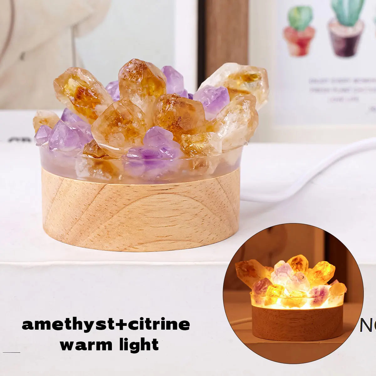 Elegant Gemstone Accent Table Light