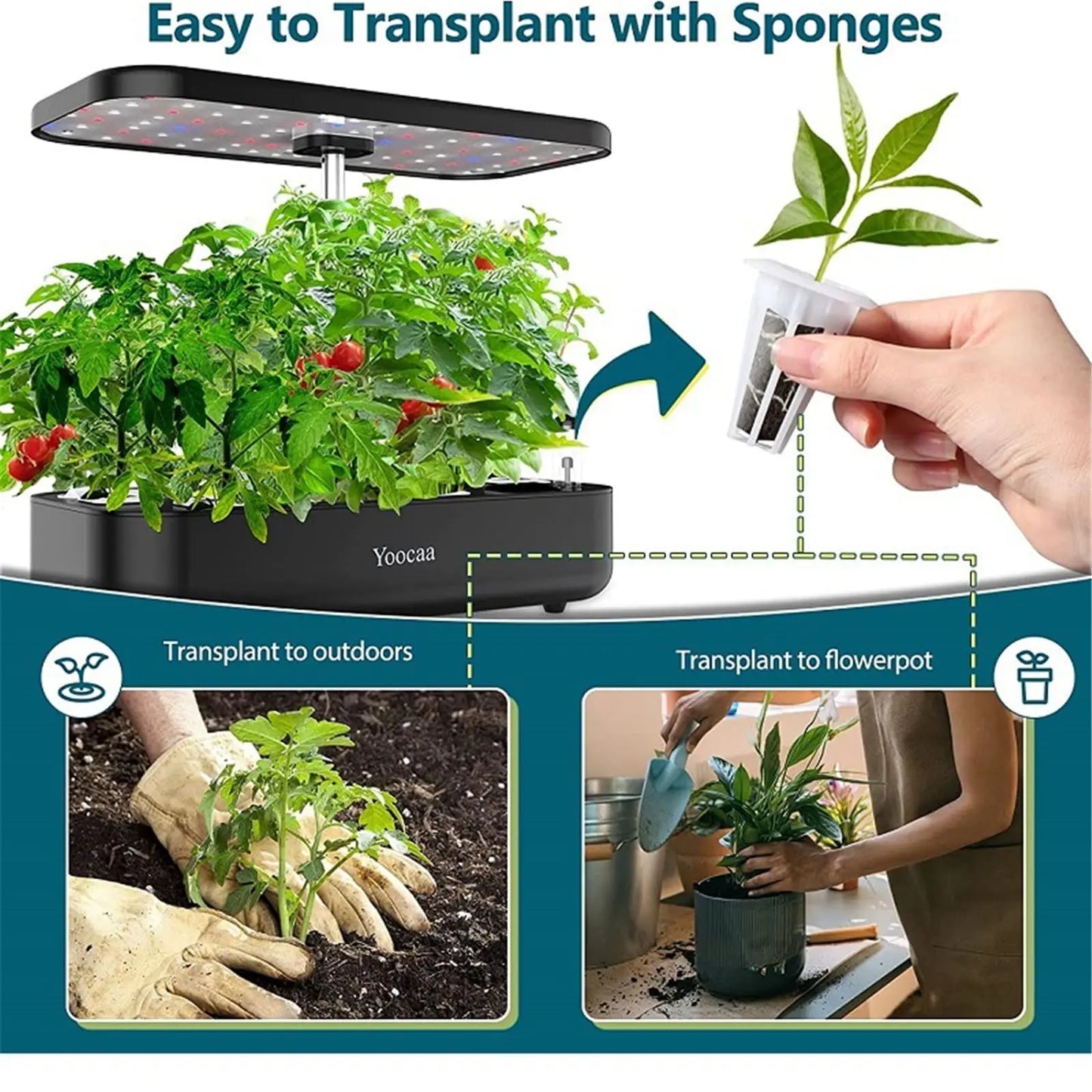 Complete Indoor Hydroponic Grow Kit 120pc Set