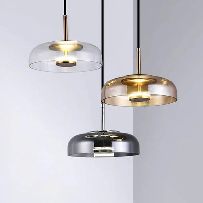 Contemporary Glass LED Hanging Light Fixture