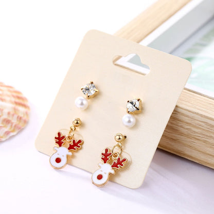 Festive Holiday Christmas Tree Dangle Earrings