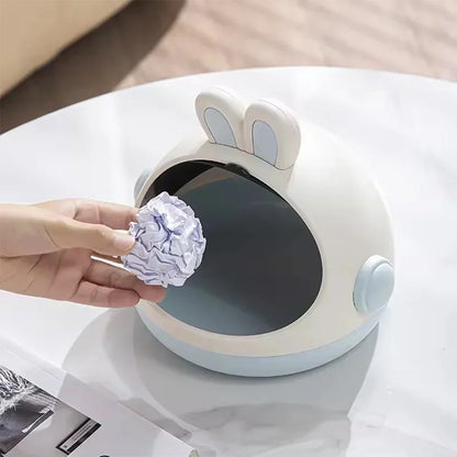 Cute Small Bunny Office Waste Basket