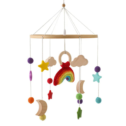 Soft Wood Baby Crib Mobile with Calming Music