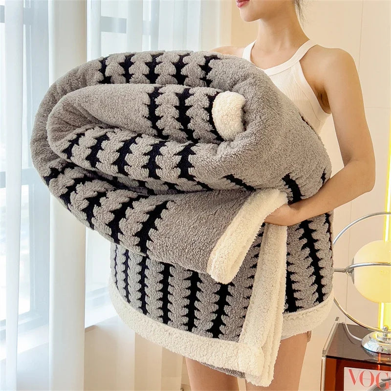 Cozy Warm Fuzzy Blanket Throw