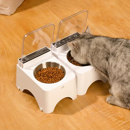 Automatic Pet Feeder with Infrared Sensor & Stainless Steel Bowls - Luxicro