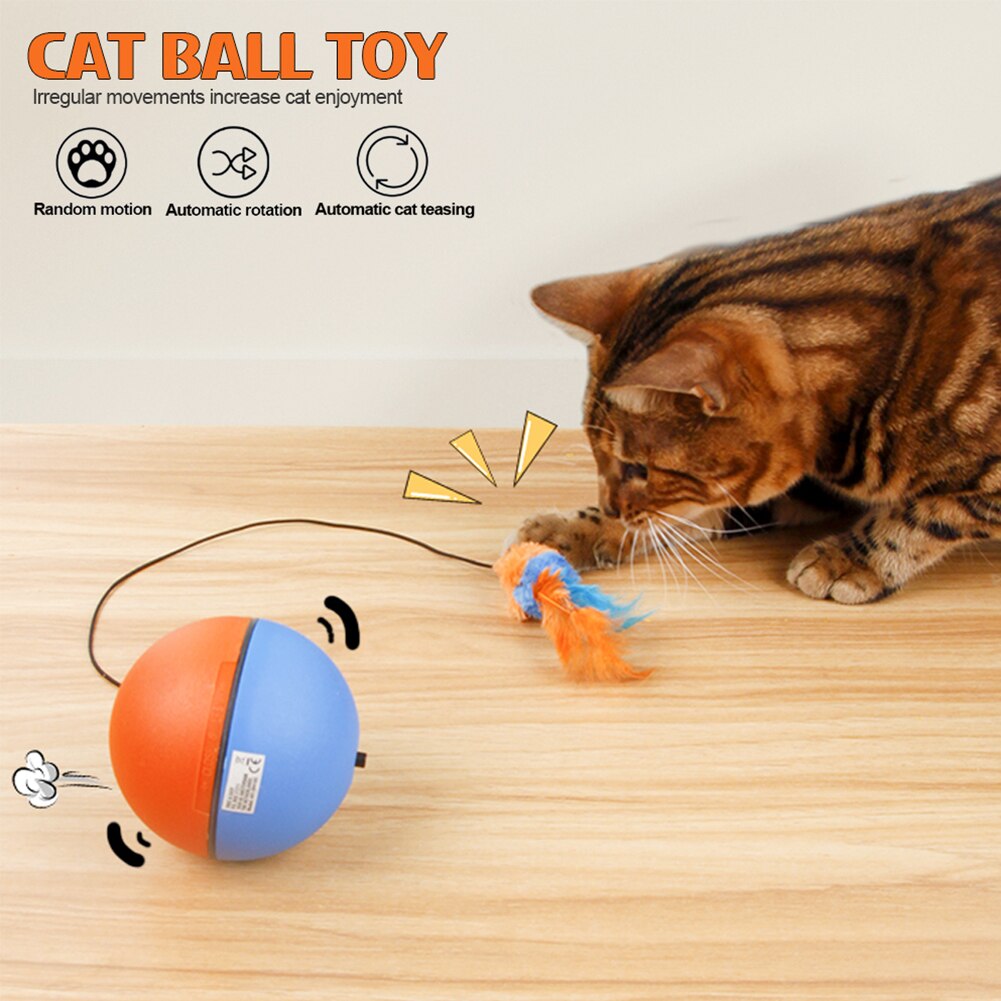 Fun Interactive Motorized Cat Toy Ball