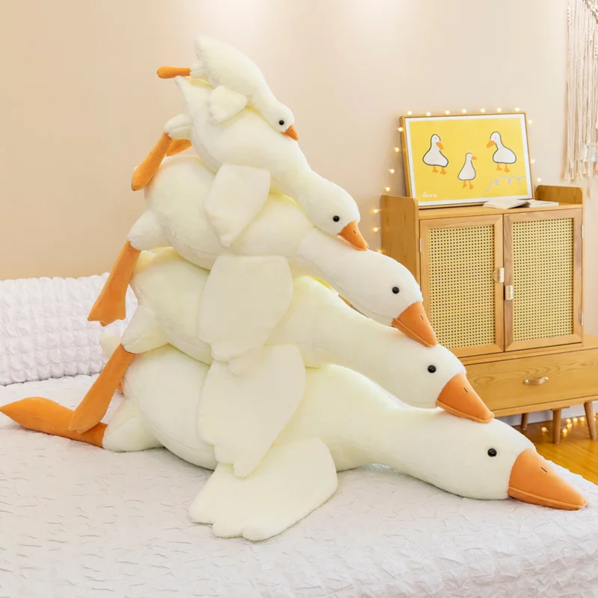 Cuddly White Stuffed Animal Pillow Toy