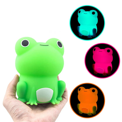 Fun Children's Frog Night Light with Timer and USB