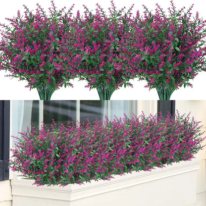 Beautiful 12pc Artificial Lavender Flower Set - Luxicro