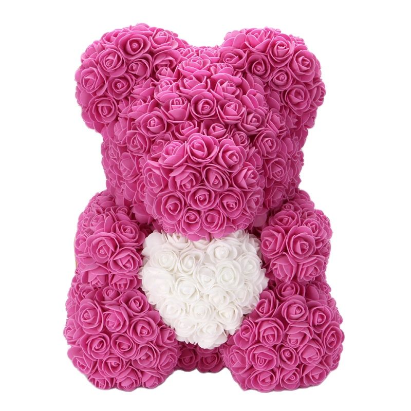 Artificial Flower Cute Stuffed Bear Toy