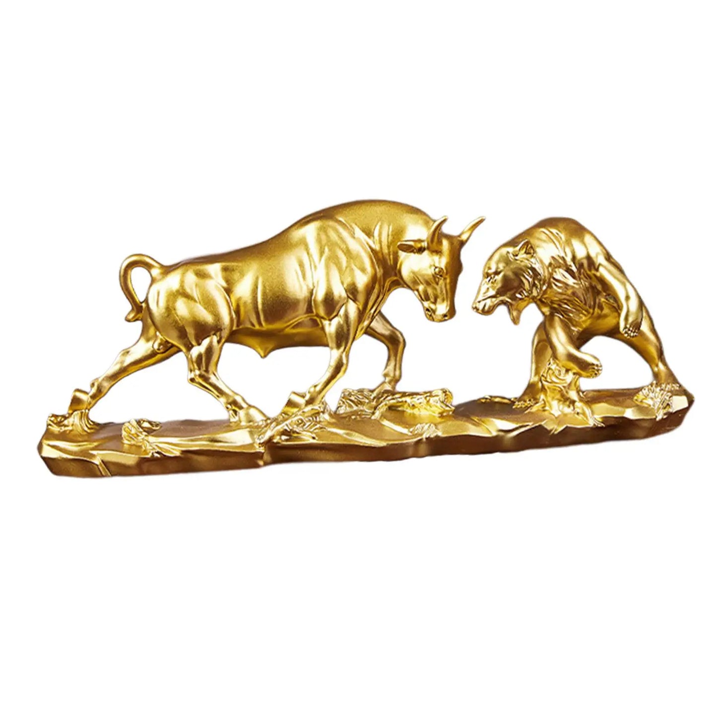 Decorative Bear and Bull Figurine Set - Luxicro