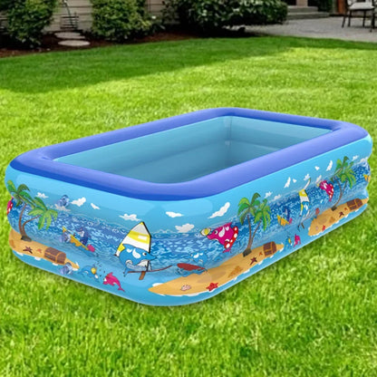 Colorful Children's Blow Up Pool with Cute Characters