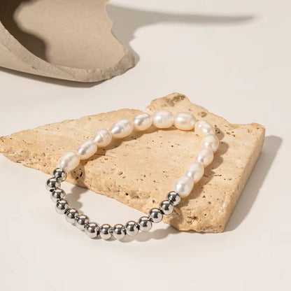 Elegant Golden Beaded Charm Bracelet