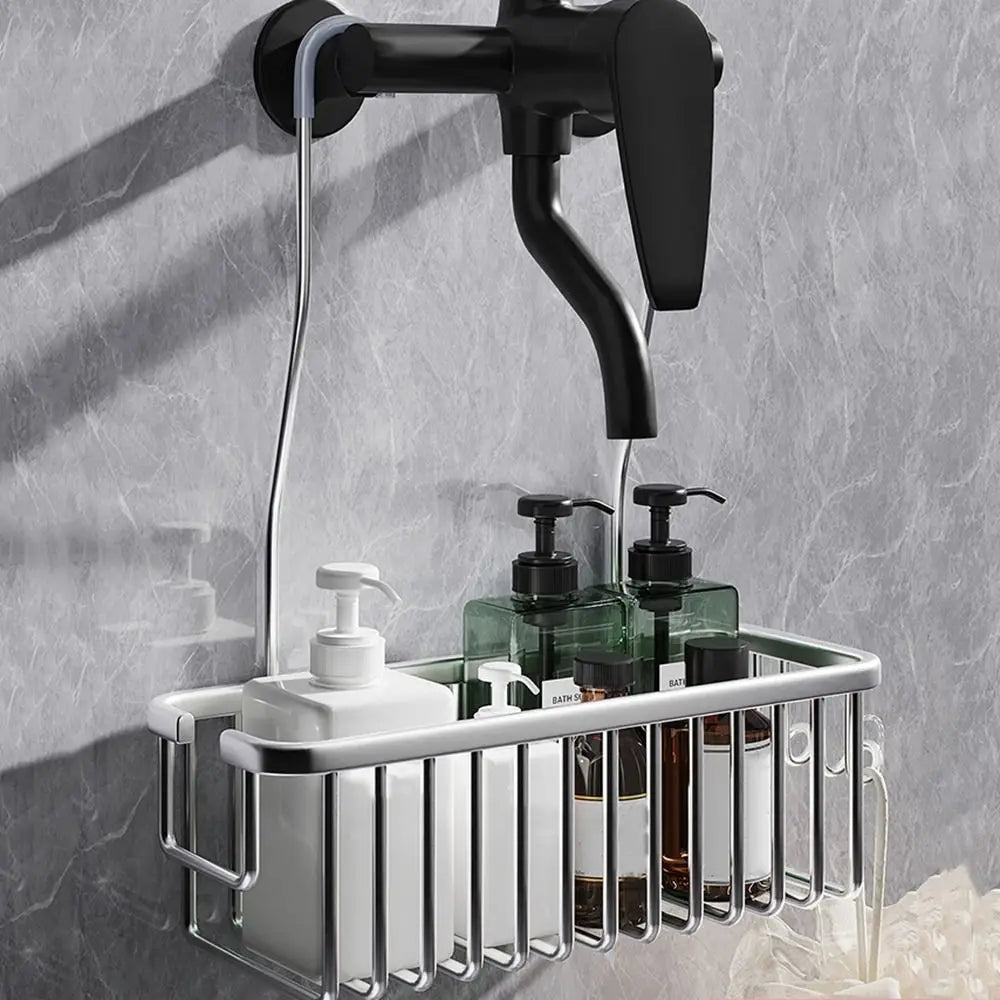 Waterproof Aluminum Shower Caddy with Hooks