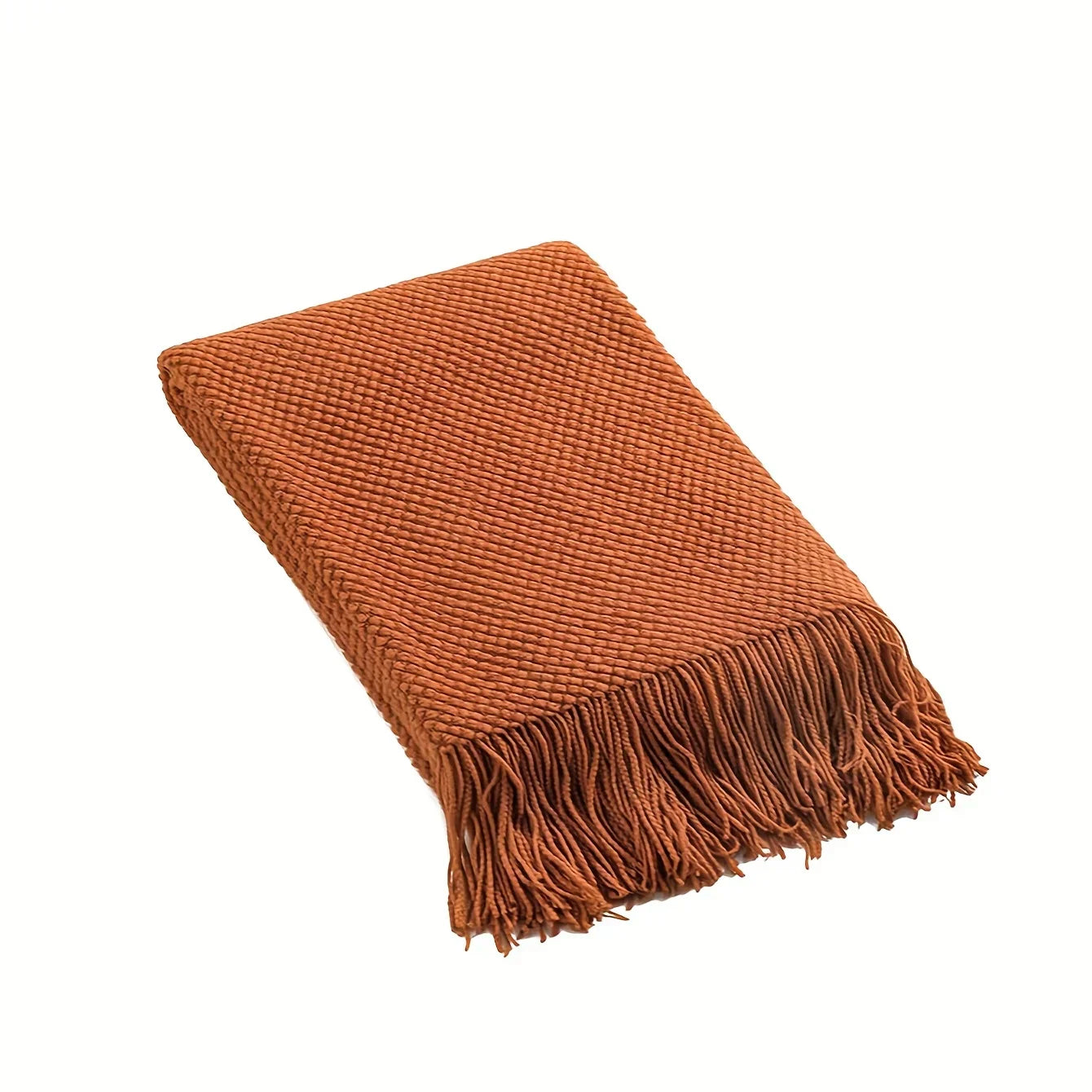 Cozy Lightweight Yellow Knit Blanket