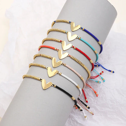Dainty Crystal Love Charm Bracelet