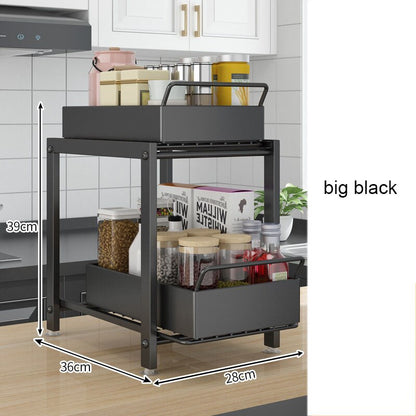 Compact Under Sink Storage Cabinet Organizer
