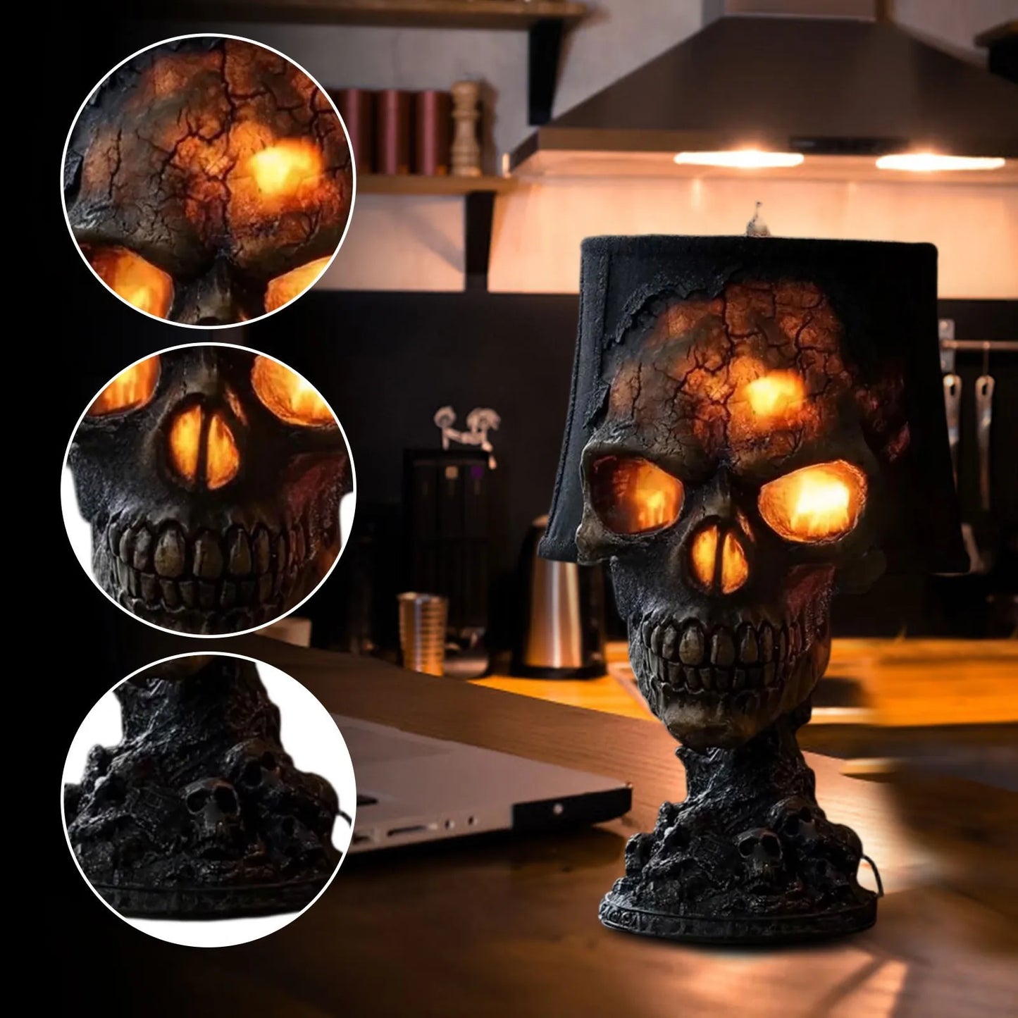 Dark Skull Desk Lamp LED Lighting