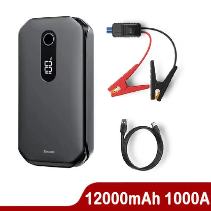 Compact Car Battery Booster Portable 12V Emergency Charger