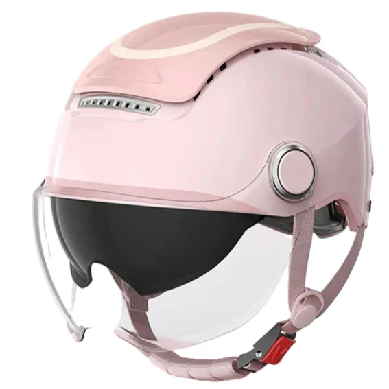 Lightweight Open Face Motorcycle Helmet with Dual Visor
