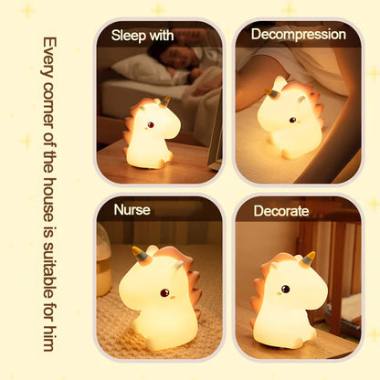 Fun Unicorn LED Nightlight Silicone USB Lamp
