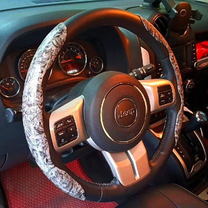 Rough Wood Grain Steering Wheel Wrap - Luxicro