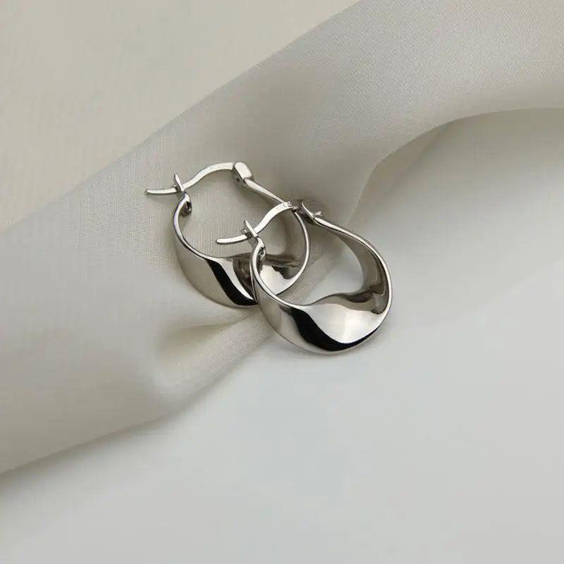 Classic Round Metal Circle Earrings