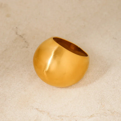 Classic Gold Tone Oval Signet Ring