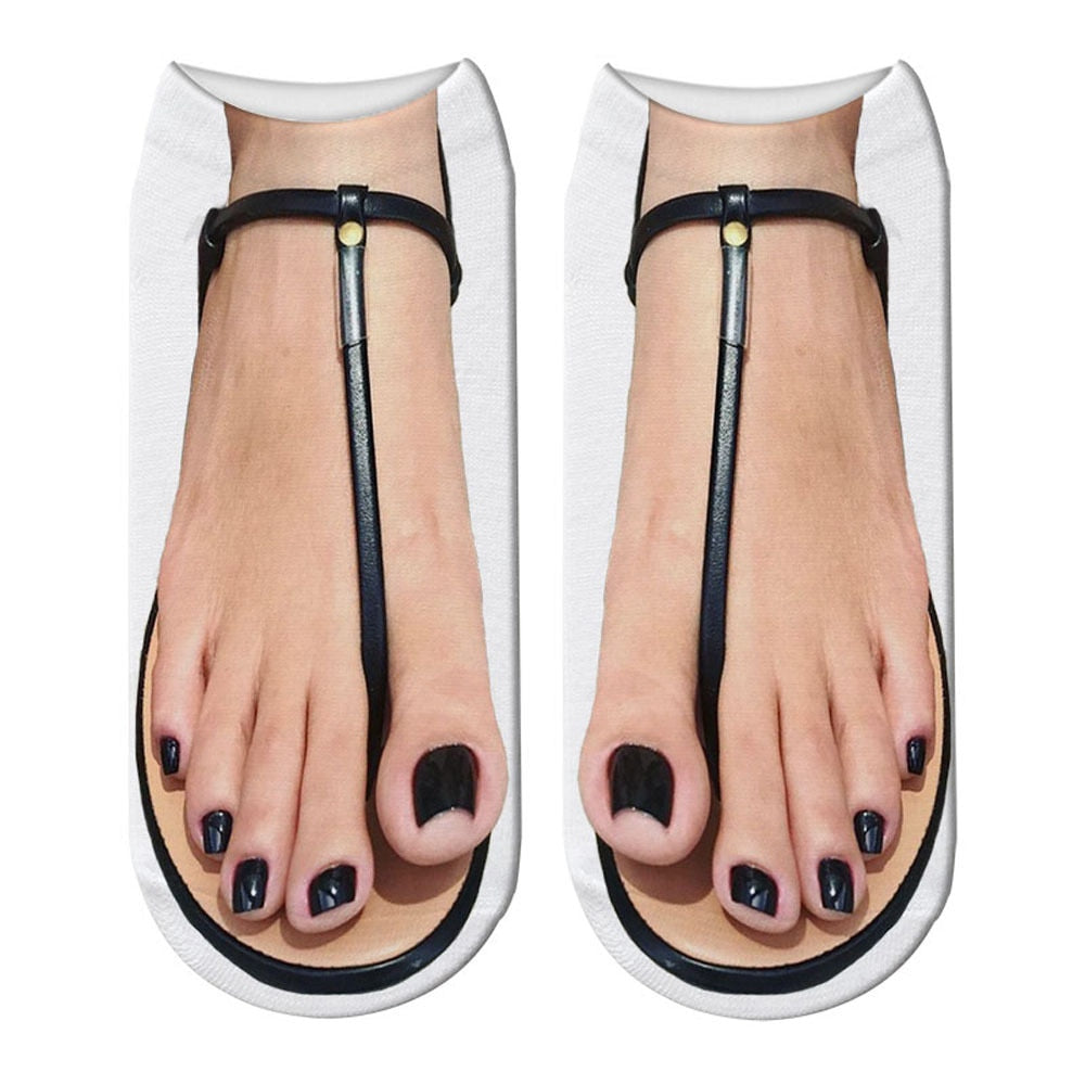 Fun Quirky 3D Ankle Socks