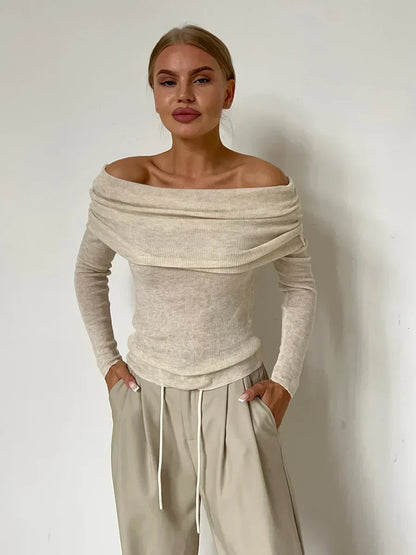 Cozy Ladies Relax Fit Sweater - Crew Neck, Textured