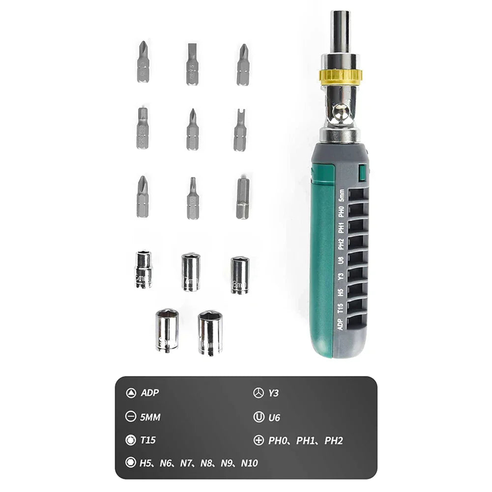 Multi-Tool 14-in-1 Ratchet Screwdriver Kit